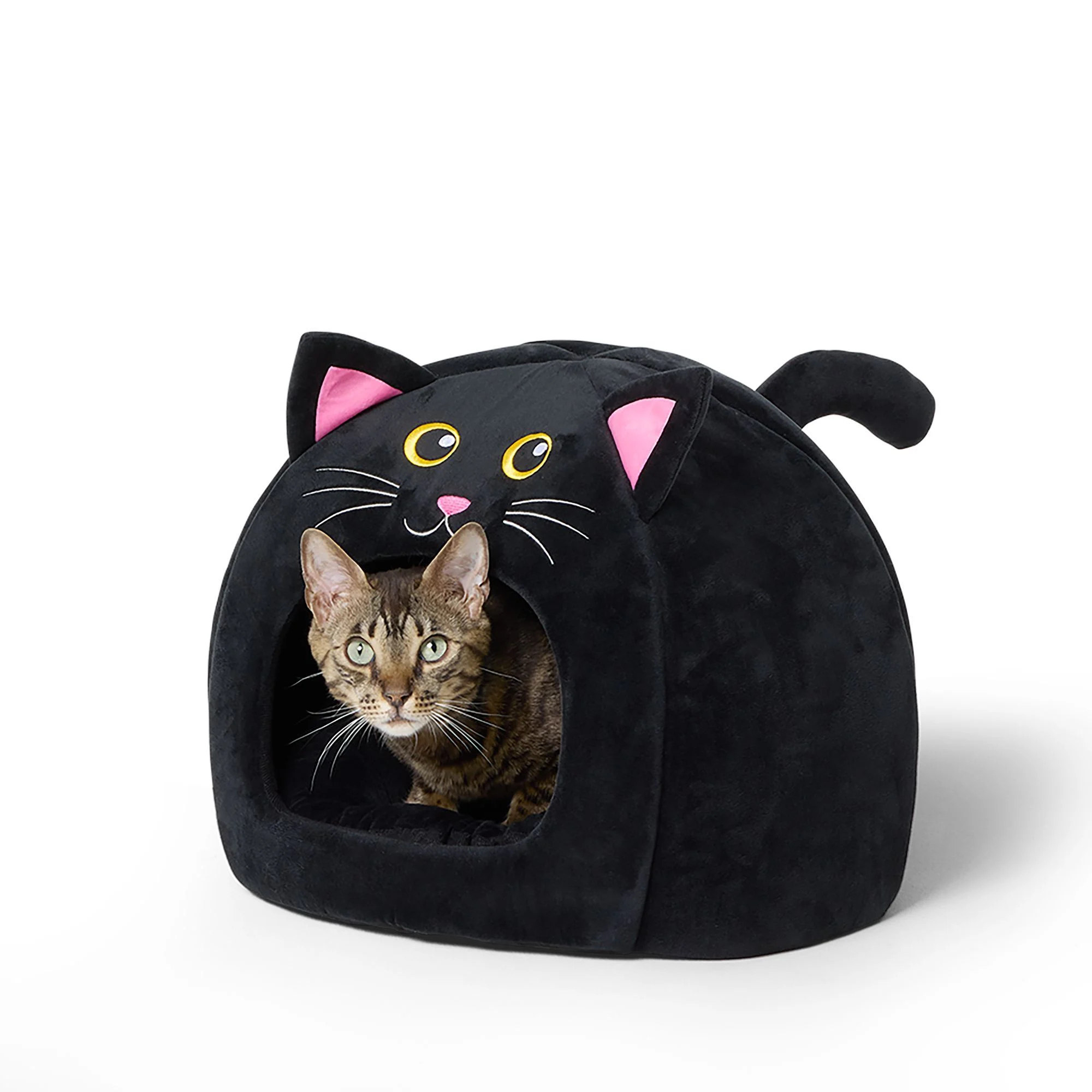 img_1761635039432_130_iZno40GTB.webp Thrills & Chills® Black Cat Hut with Scratcher - Image 1