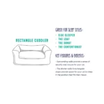 Whisker City® Grey Rose Stitch Cuddler Cat Bed - Image 5