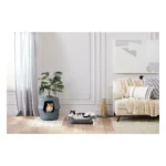 Whisker City® Grey Rose Stitch Cuddler Cat Bed - Image 6