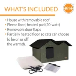 K&H Pet Products Outdoor Heated Extra-Wide Kitty House - Image 4