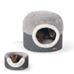K&H Thermo-Pet Nest Electric Heated Cat Bed Gray 18"