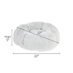 Whisker City® White Mohair Fur Donut Cat Bed - Image 2