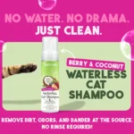 TropiClean® Deep Cleansing Waterless Cat Shampoo - Berry & Coconut - Image 2