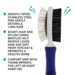 Whisker City® Pin & Bristle Combo Cat Brush - Image 3