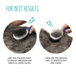 Whisker City® Pin & Bristle Combo Cat Brush - Image 5