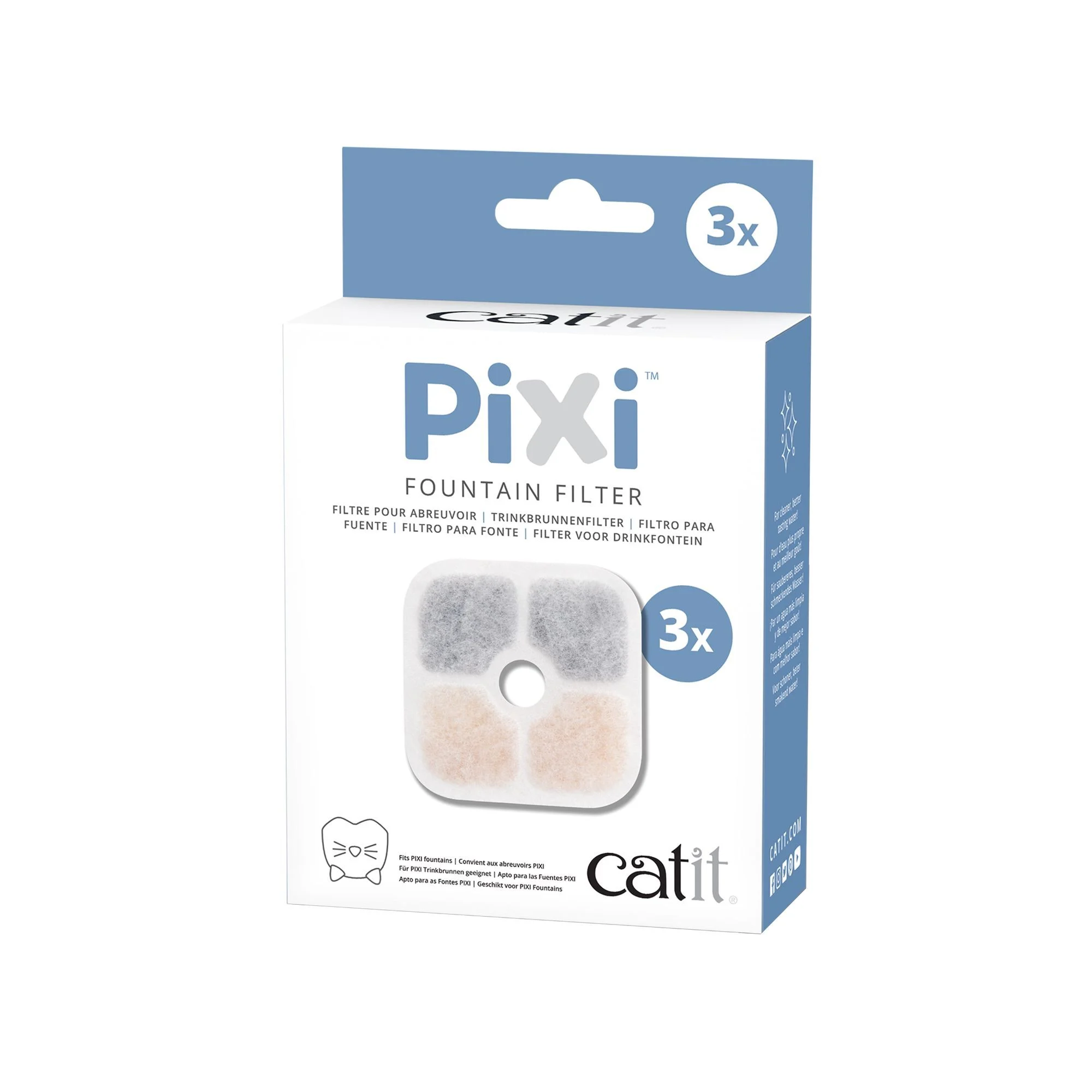 img_1761636409063_507_GRzJZsk_h.webp Catit® PIXI Cat Drinking Water Fountain Filters - 3 Pack - Image 1