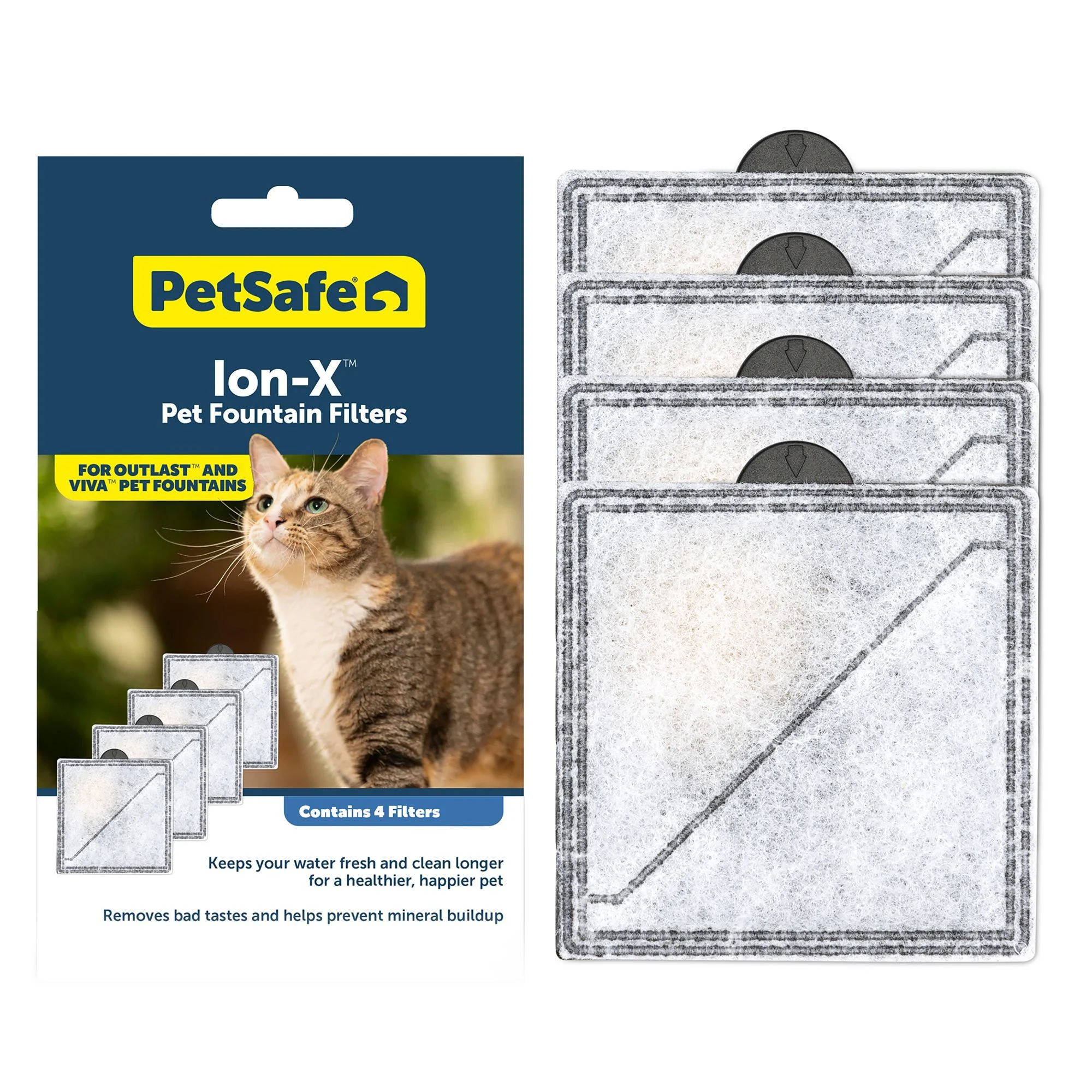 img_1761636427659_7_MYaFrUgMYh.webp PetSafe® Ion-X Pet Fountain Filters - 4-Pack - Dual Filtration for Cleaner and Fresher Water - Image 1