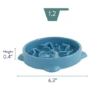 Whisker City® Blue Slow Feeder Cat Bowl, 1.25-cup - Image 2