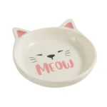 Whisker City® Ceramic Kitty Face Meow Cat Saucer, 0.75-cup