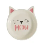 Whisker City® Ceramic Kitty Face Meow Cat Saucer, 0.75-cup - Image 2