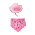 Thrills & Chills® Pink Cowgirl Hat & Bandana - Image 4