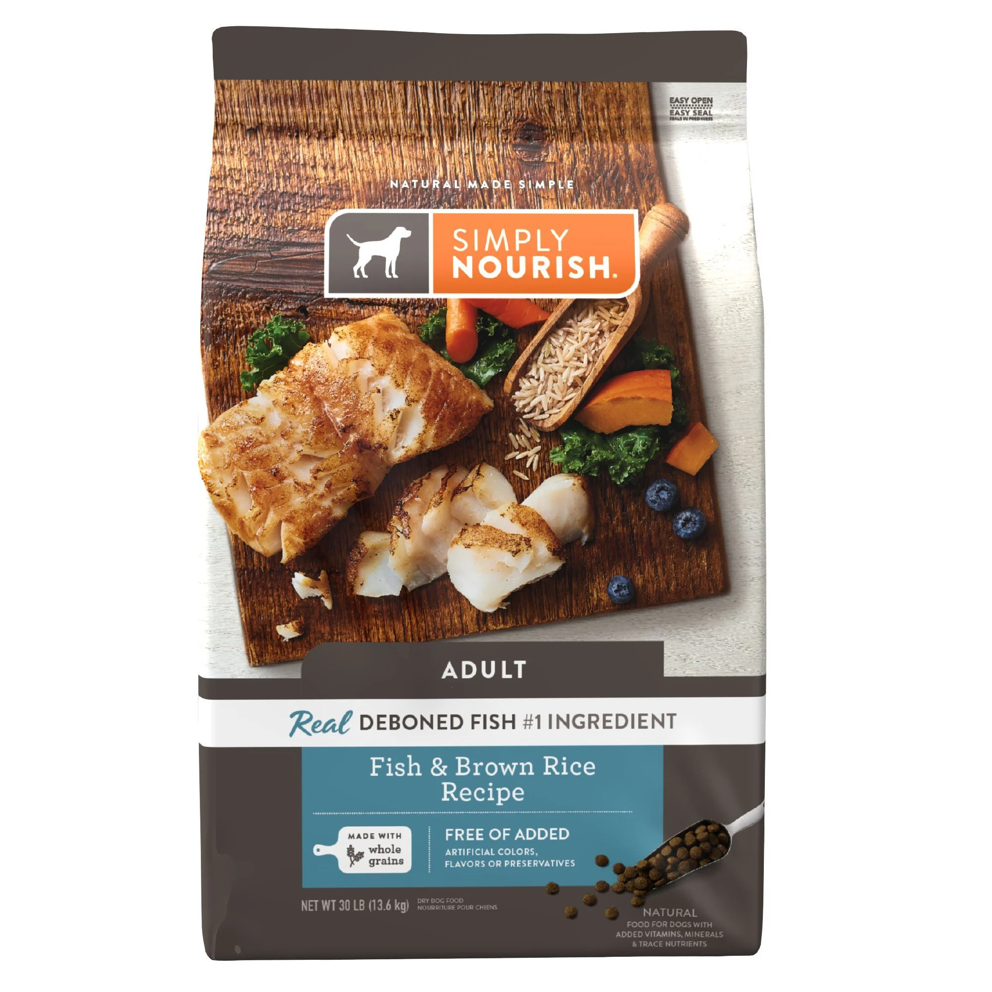 Simply Nourish Adult Dog Food - Fish & Brown Rice Simply Nourish Adult Dog Food - Fish & Brown Rice - Image 1