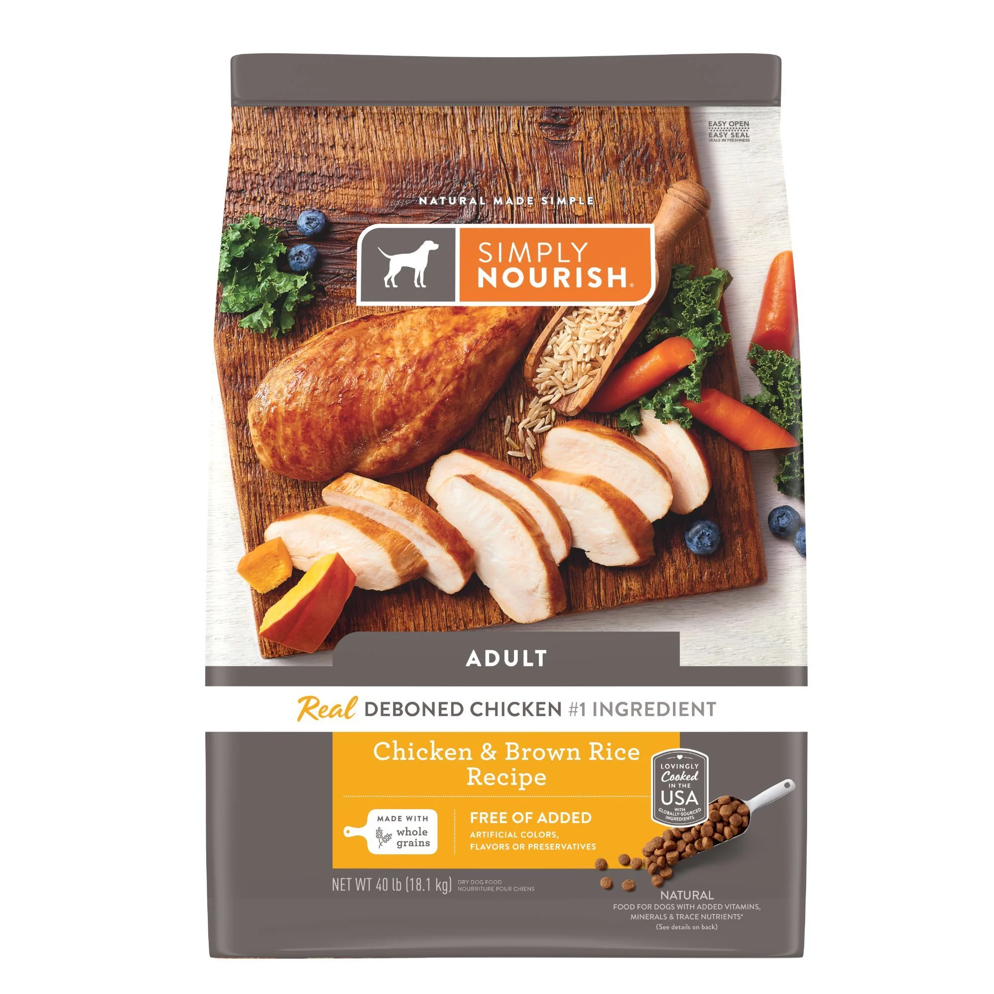 Simply Nourish® Original Adult Dry Dog Food - Chicken & Brown Rice Simply Nourish® Original Adult Dry Dog Food - Chicken & Brown Rice - Image 1